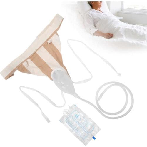 Reusable Diaper Adult Silicone Urine Collector Men Male Urine Catheter Bags Wearable Urine Collection Drainage Bag for Elderly