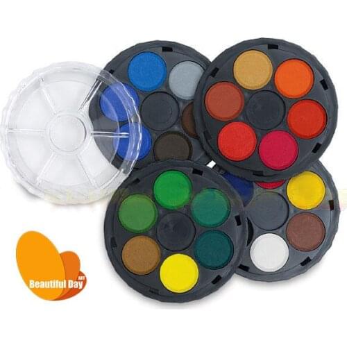 Solid Water Color 24 colors set with round four-layer design,good partner of watercolor pen