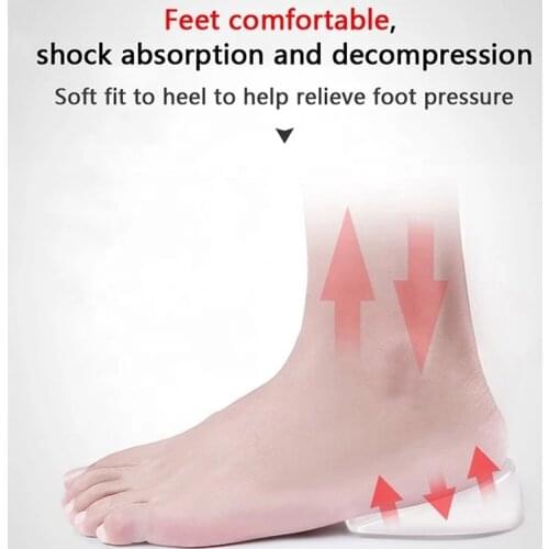 New Silicon Gel Insoles Back Pad Heel Cup for Calcaneal Pain Health Feet Care Support spur feet cushion silicone foot pads