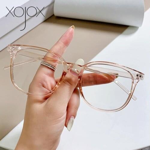 XojoX Vintage Round Glasses Frame Women Blue Light Optical Eyewear Fashion Ladies Eyeglasses Computer Prescription Spectacles