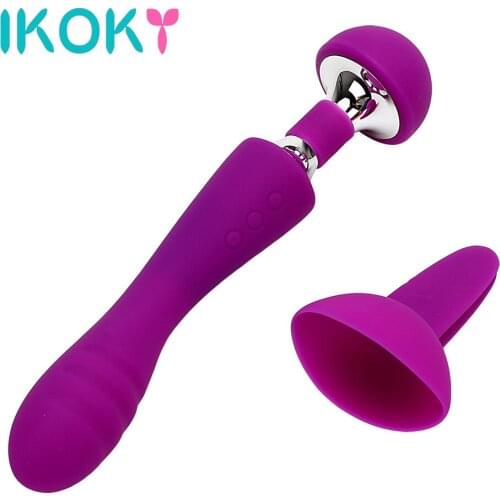 IKOKY USB Rechargeable Massager Sex Toys for Women Adult Product Vibrators for Woman Waterproof Dual Motor Clitoris Massage