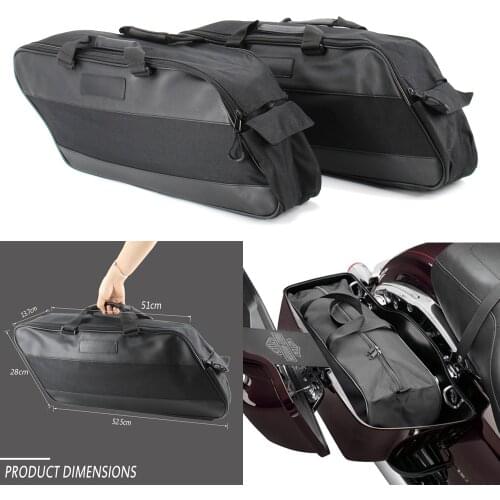 Motorcycle Saddle Bag Luggage Rack Liner Saddlebag For Harley Touring Road King Electra Street Glide Ultra Tour FLTR FLHX 93-18
