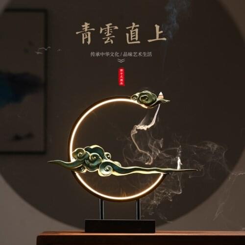Modern Ceramic Decoration Incense Burner Holder Waterfall Backflow Incense Burner Smoke Fountain Unplugged Home Decor BH50XXL