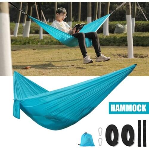 Portable Single Hammock with Tear-Resistant Nylon Durable Breathable Long Lasting Easy Operation for Outdoor SAL99