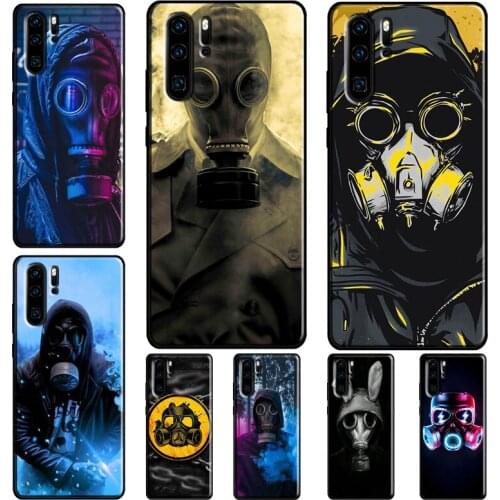Cool Man Antigas Mask Back Case For Huawei P40 P30 Lite P Smart Z 2019 P20 Pro Mate 20 Lite Honor 20i 9A Nova 5T