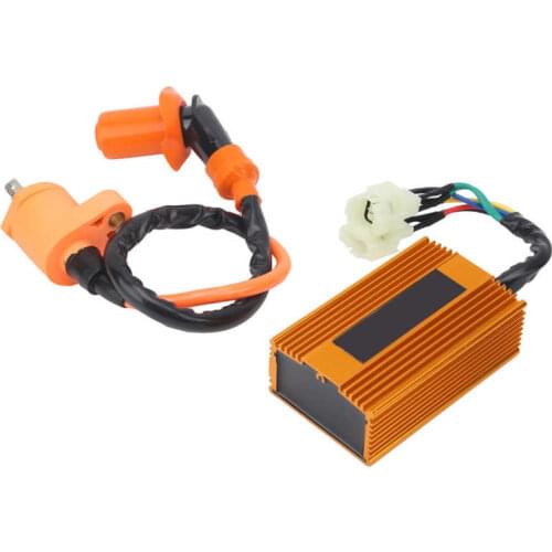 Engine parts Pull Starter Start 6 Pins CDI Unit+ Ignition Coil Fit for PIT PRO Bike Trail Bike Dirt Bike Quad ATV 150cc 200cc