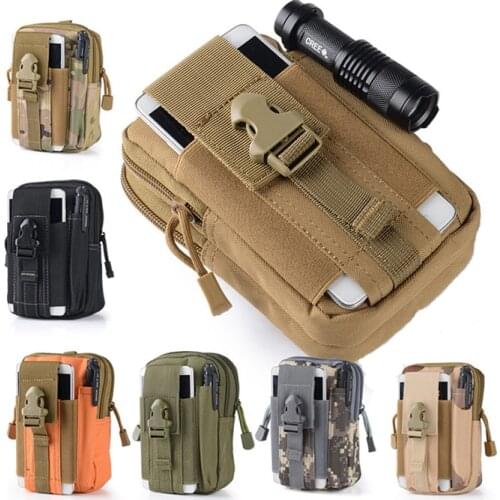 Bag on the belt Outdoor sports tactical pockets mens 5.5 / 6 inch waterproof mobile phone bag wearing belt running hanging bag