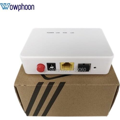 1Pcs fiber optic onu modem 1GE EPON single LAN port epon onu fiber optic network, English firmware, with power adapter