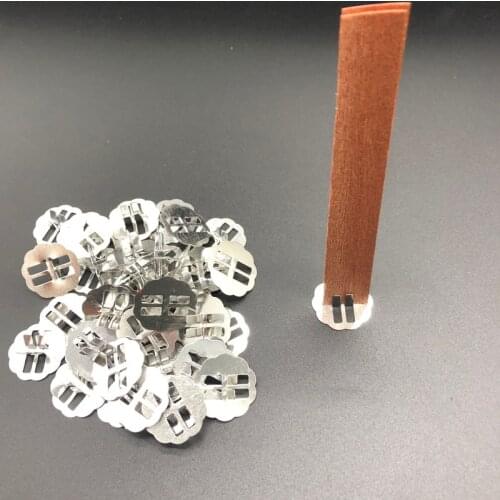 10pcs/lot Wood Candle Wicks Base Clip Iron Candles Making DIY for wicks Materials Holder Stand