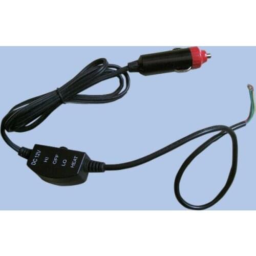 12V cigarette lighter Plug-in electric car seat cushion electric heating switch with HI OFF LO Symol can connect the seat mat