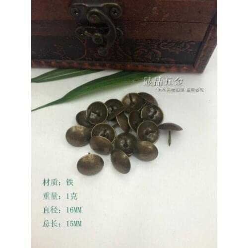 15*16mm Antique screw doornail Nail the boards Metal door Nails Decorating accessories rivet wholesale