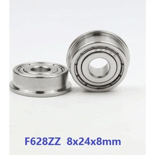 20pcs/50pcs/100pcs F628ZZ F628Z F628 Z ZZ F628-ZZ 8x24x8mm Mini flange deep groove Ball Bearing 8*24*8 shielded flanged bearing