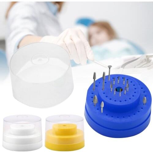 3 Colors 60 Holes Slots Round Bur Holder Block Case Holder Dental Instrument