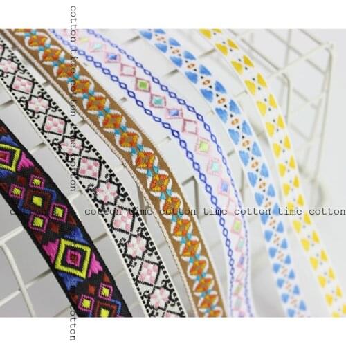 8yards/lot ethninc embroidery webbing 2cm wide ethinic emboried ribbon in vintage style accessory for bag garment home deco