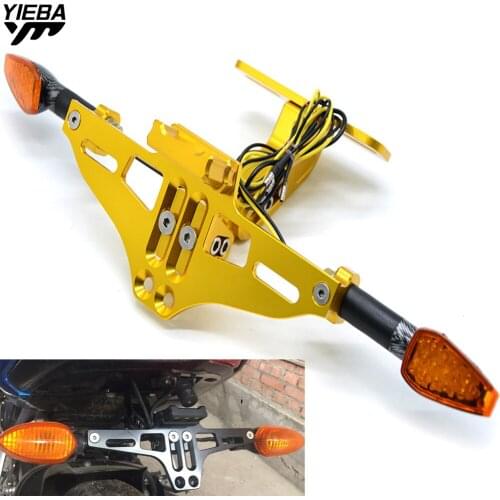 Motorcycle AccessoriesMount Bracket Fender Eliminator Number Plate Frame Holder with Light For KYMCO AK550 2017-2018