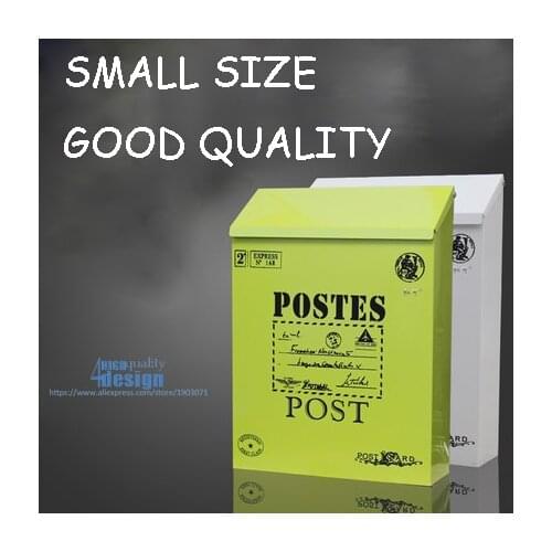 British Mailbox Waterproof Tin Painted Post Letter Postbox Creative Colorful Small Box Garden Decor Mini Newspaper Letter Pastor