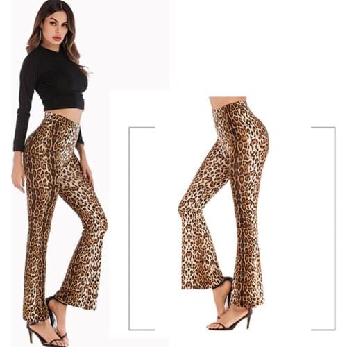 Woman pants pantalon femme wide leg pant pantalones de mujer streetwear women trousers femenina leopard print long trousers