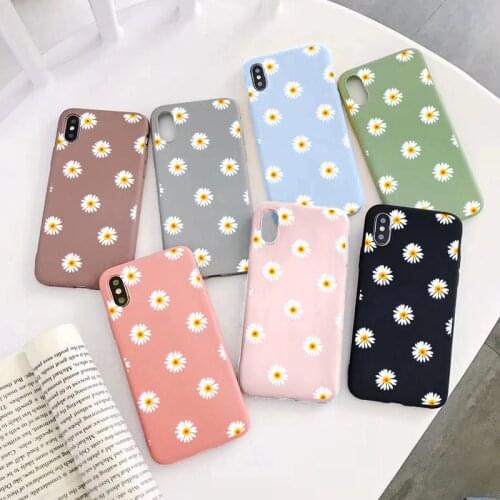 Daisy Flower Case For Honor 8A 8X 9X 10 Lite 10i 20i Huawei Mate 10 20 P20 P40 P30 Lite Pro Y7a P Smart 2021 Soft TPU Back Cover