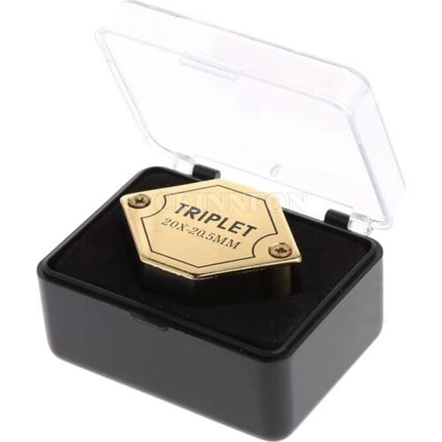 DHL 200PCS Mini Triplet Jeweler Eye Loupe Magnifier Magnifying Glass Jewelry Diamond 20x 20.55 MM
