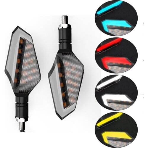 2Pcs/pair Motorcycle Lights Universal Turn Signal Motor Electric Car Daytime Running Lamps Waterproof LED Turn Signals Outdoor