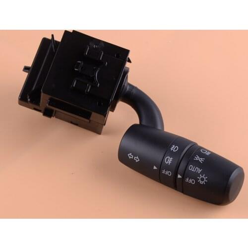 DWCX Black Plastic Car Headlight Turn Signal Fog Light Column Switch with Automatic Headlights KD33-66-122 Fit for Mazda3 6 CX-5
