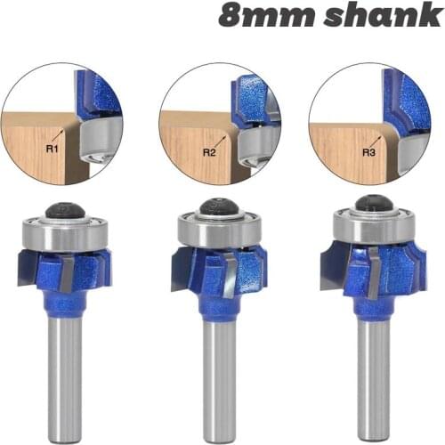 1Pcs Woodworking Milling Cutter 8mm Shank 4 Teeth Trimming Cutter Trimmer Router Bit Machine Tools Accessories Hand Tools