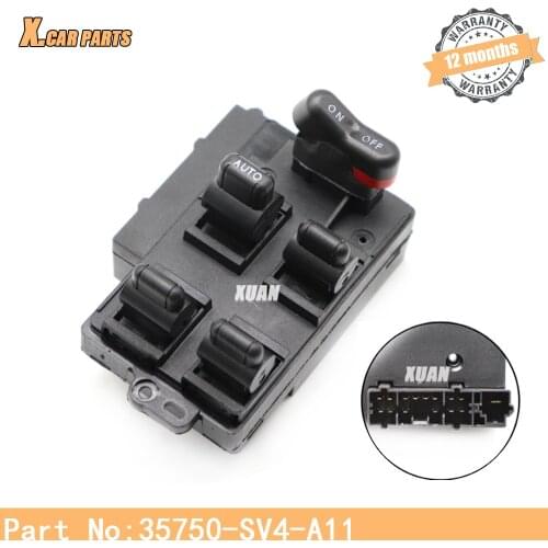 Power Window Switch Control Master Switches 35750-SV4-A11 For Honda Accord 1990-1997 35750SV4A11 35750 SV4 A11