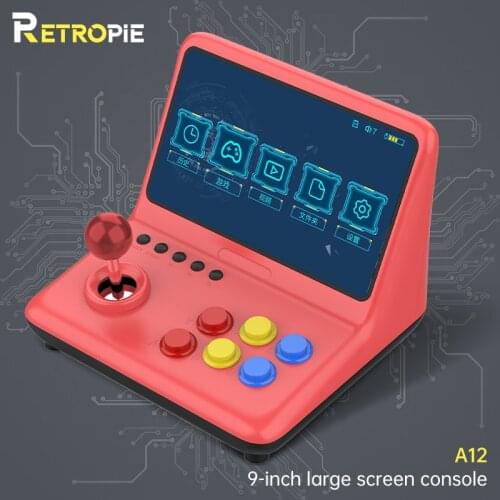 Retropie Powkiddy A12 9 Inch Joystick Arcade A7 Architecture Quad-Core CPU Simulator Video Game Console New Game Childrens Gift