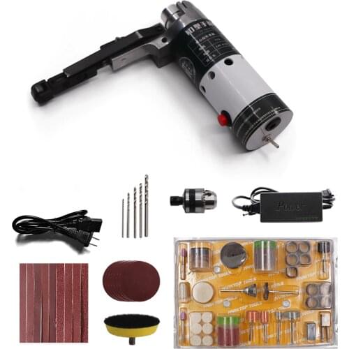 KKMOON Electric Belt Sander Mini Belt Sander Electric Grinder Small Grinding Machine Electric Belt Sander with Sanding Belts