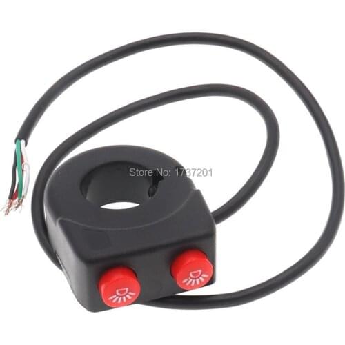 7/8'' 22mm Motorcycle Bike Handlebar On Off Button Head Spot Fog Light Switch Useful