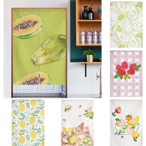 Kitchen Fabric Door Curtain Bedroom Blackout Curtain Home Decoration Half Panel Curtain Geomantic Tube Curtain Without Punching