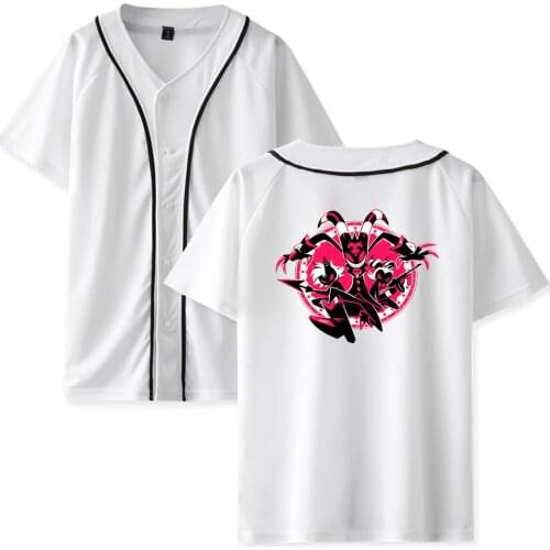Fashion Design Anime Helluva Boss T-shirt Boy Girls Baseball T-shirt Summer Men Women Short Sleeve Harajuku Kawaii New Clothes