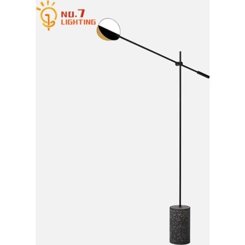 Nordic Design Fashion Minimalist Led Standing Lights Modern Vertical Floor Lamp Marble Base Living/model Room Bedroom Study Hall