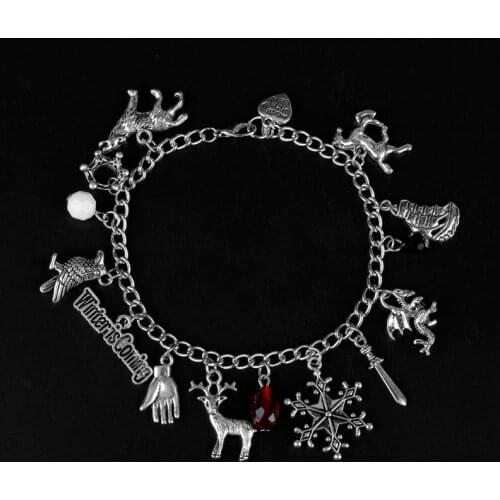 MQCHUN Movie Jewelry Winter is Coming Bangles Bracelet Wristlet Vintage Women Girls Gift-25