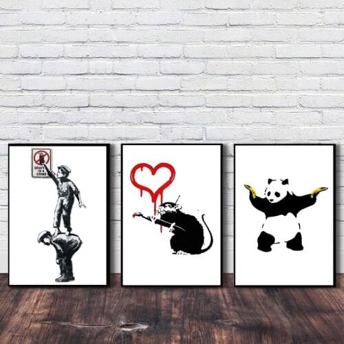 Canvas Prints Banksy Posters And Prints Wall Art Decorative Pictures Wall Picture Nordic For Living Room Abstract Home Decor
