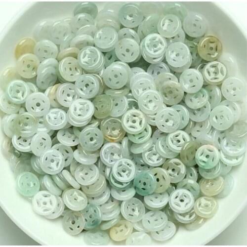 Natural emeralds jade buckle buckle money hollow parts DIY hand woven accessories wholesale