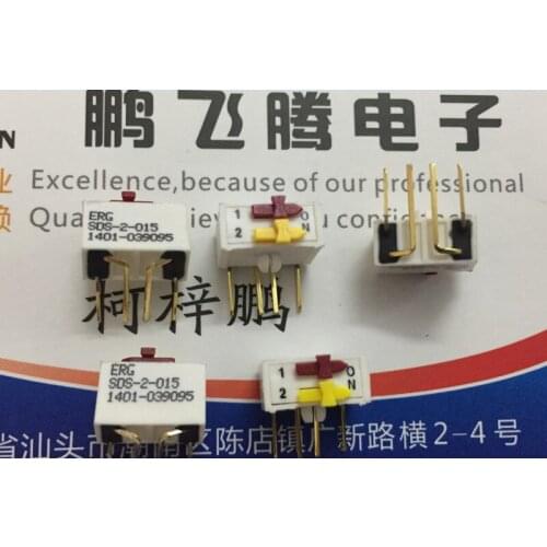 Original new 100% SDS-2-015 dial switch 2 position 4pin horizontal slide toggle