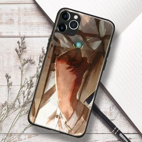 Devote Your Hearts Attack on Titan anime Soft TPU Glass Phone Case for IPhone SE 6s 7 8 Plus X Xr Xs 11 12 Mini Pro Max Samsung