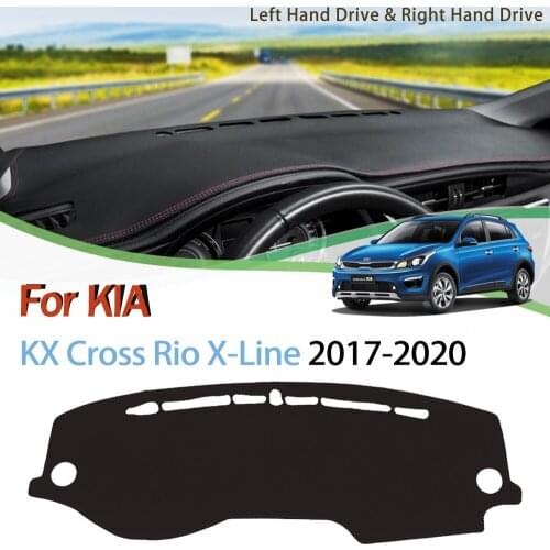 Anti-Slip Mat for KIA KX Cross Rio X-Line 2017-2020 Dashboard Cover Pad Sunshade Dashmat Protect Carpet Anti-UV Accessories