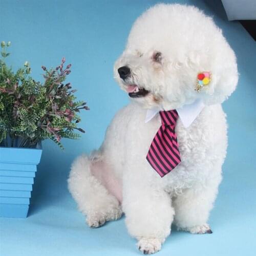 Hot Sale colorful handmade Adjustable Pet Dog Ties Pet Bow Ties Striped Neckties for Cat Puppy Neck ties Dog Grooming Supplies