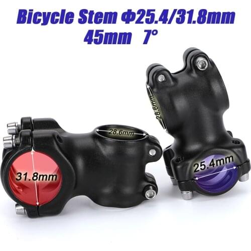Aluminum Alloy Ultralight Stem 7 Degree 45mm MTB Bike Stem 25.4/31.8mm Mountain Road Bicycle Stem Accessories