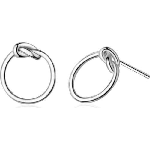 New Simple Twist Round Earrings For Women Trend Creative Jewelry Party Gift Oorbellen SAE140