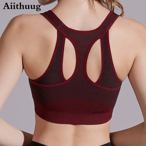 Aiithuug Sports Bras Women Yoga Bra Removable Bra Tank Top Fitness Workout Running Yoga Tank Top Quick-drying and Breathable
