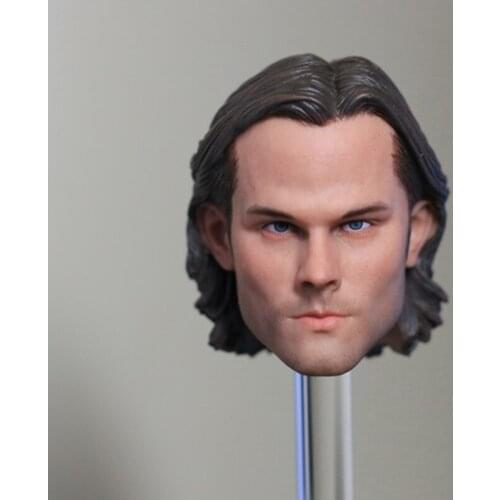 In Stock 1/6 Scale Sam Winchester Jared Padalecki Head Sculpt Carved Model Accessory for 12 inches Body