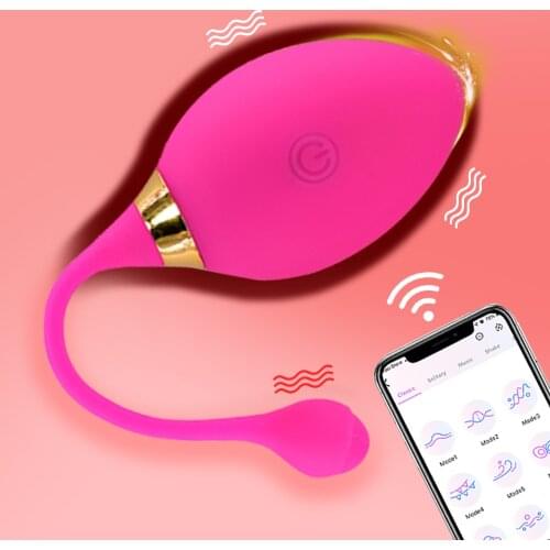 Women 10 Frequency Silicone Vibrator APP Bluetooth Wireless Remote Control Vibrating Egg G-spot Vaginal Balls Sex Toys for Women