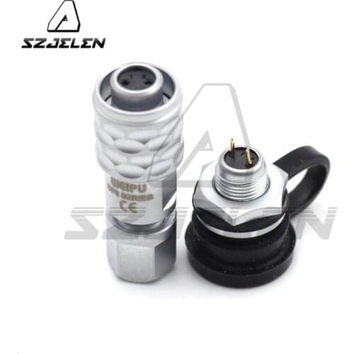 WEIPU SF6 series waterproof connector 2pin plug socket, Weipu SF6 2pin Blackmagic Pocket Cinema 4k camera Plug Socket