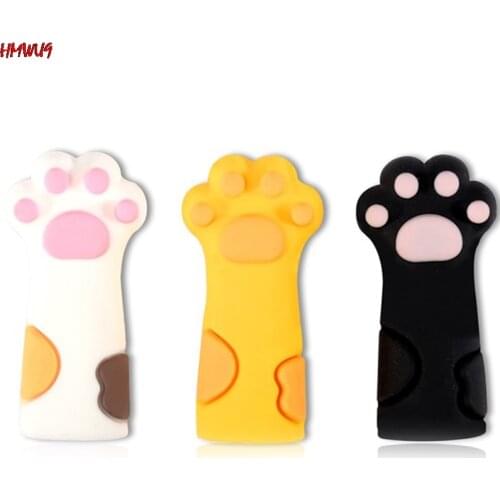 High Quality 1x Cute Cat Paw Silicone Nipper Cover Protective Sleeve For Nail Cuticle Scissors Manicure Pedicure Tools Dead Skin