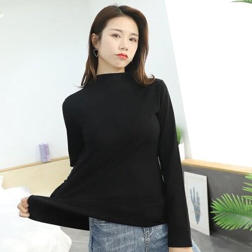 Long-Sleeved Bottoming Shirt Women 2020 Autumn And Winter New High-Necked T-Shirt WomenS Sweaters Slim Tide Vogue T Shirt