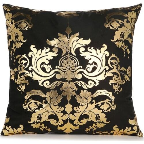 45cm Stamping Gold Pillowcase Retro European Sty lCushion Decorative Pillows Home Decor Throw Pillow Sofa Case Nap Pillows