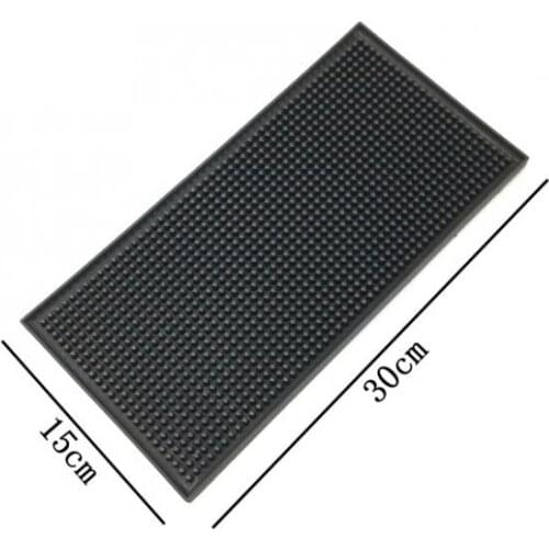2xService Beer Bar Runner Rubber Drip Mat 30x15cm Home Bar Waterproof